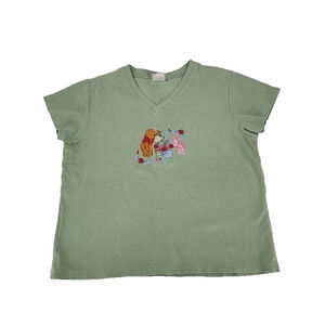 Disney Store Winnie The Pooh Piglet Embroidered Womens T Shirt size XL